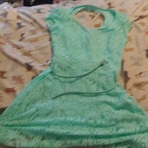 Mint green XL dress with belt